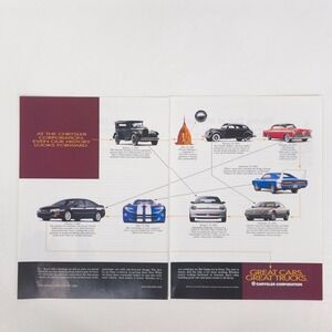 Chrysler Corporation Advertising Print Ad 2-Page Dodge Viper Charger 1998 Promo